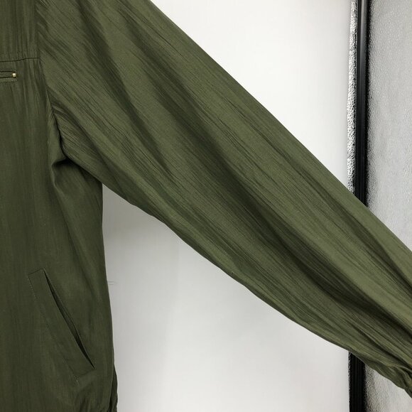 Alia Moss Green Full Zip Up Shirt or Lightweight Jacket size 10 - Picture 11 of 13